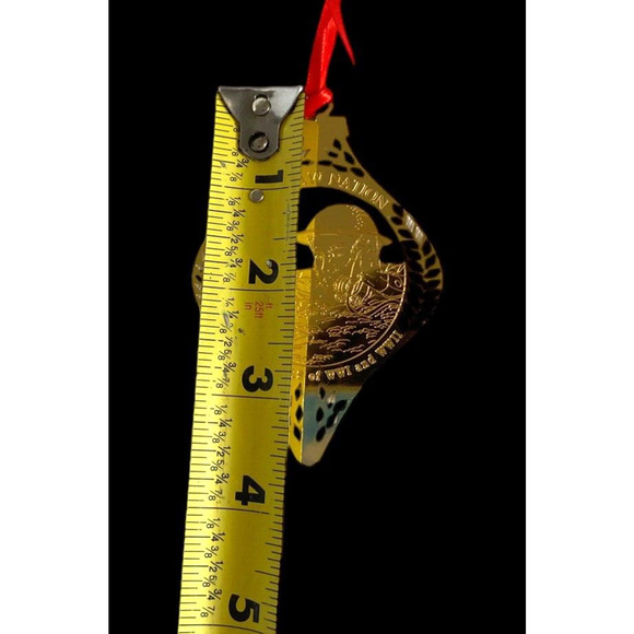Choctaw Nation 2018 WW1 WW2 Code Talkers Holiday Christmas Ornament Brass Gold - Picture 5 of 6